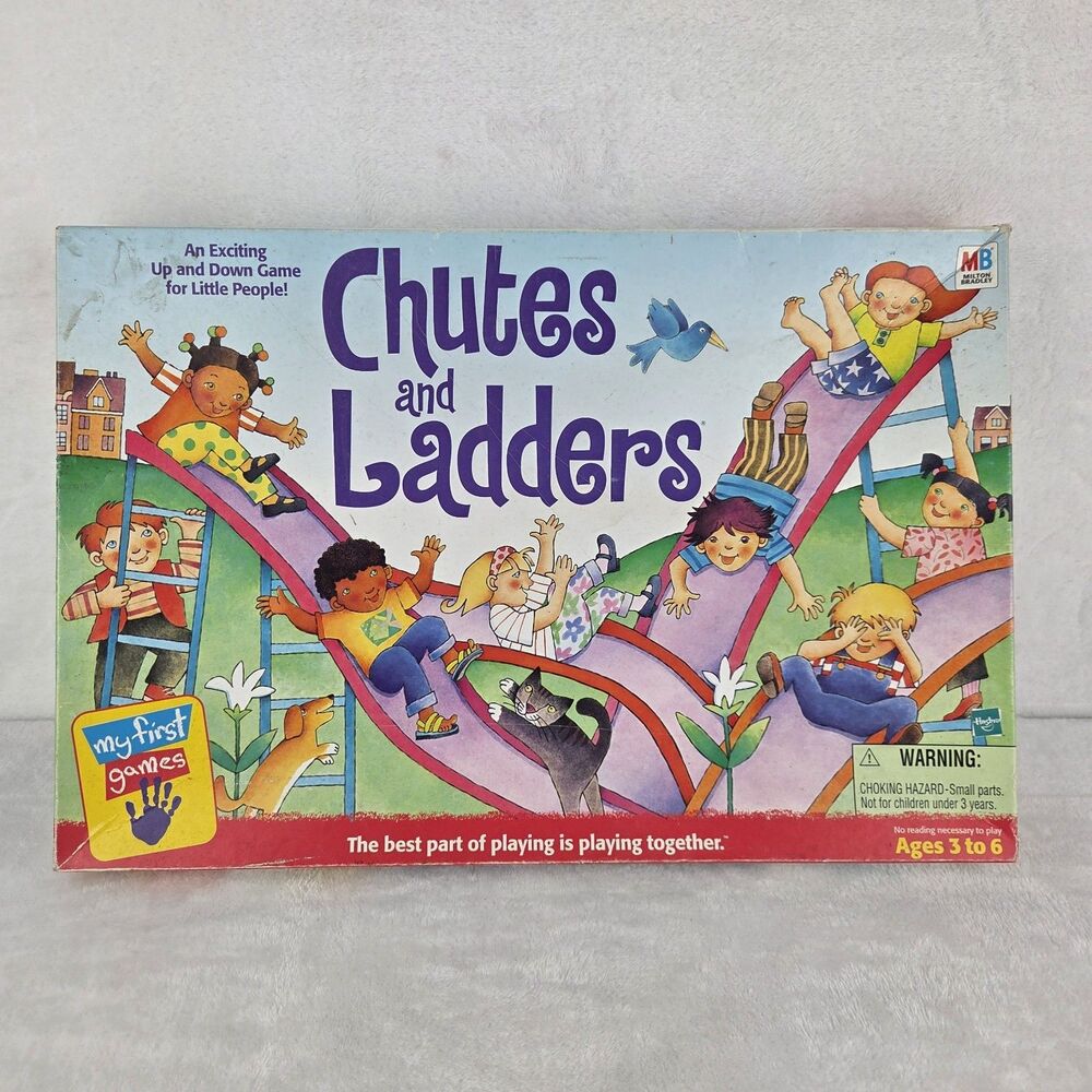 Vintage 1999 Chutes and Ladders Board Game Hasbro Milton-Bradley Complete